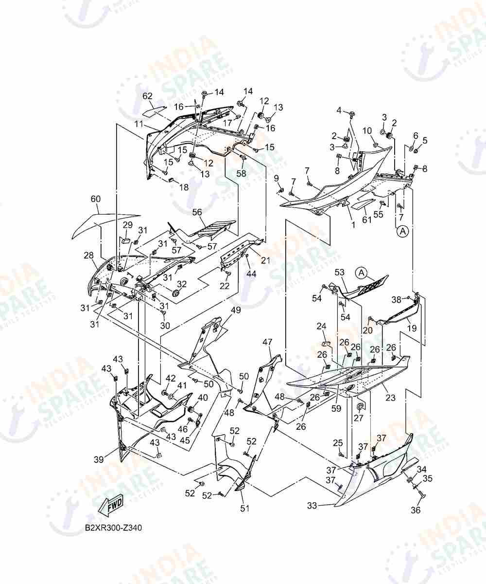 YAMAHA D782 R3 Series COWLING 1